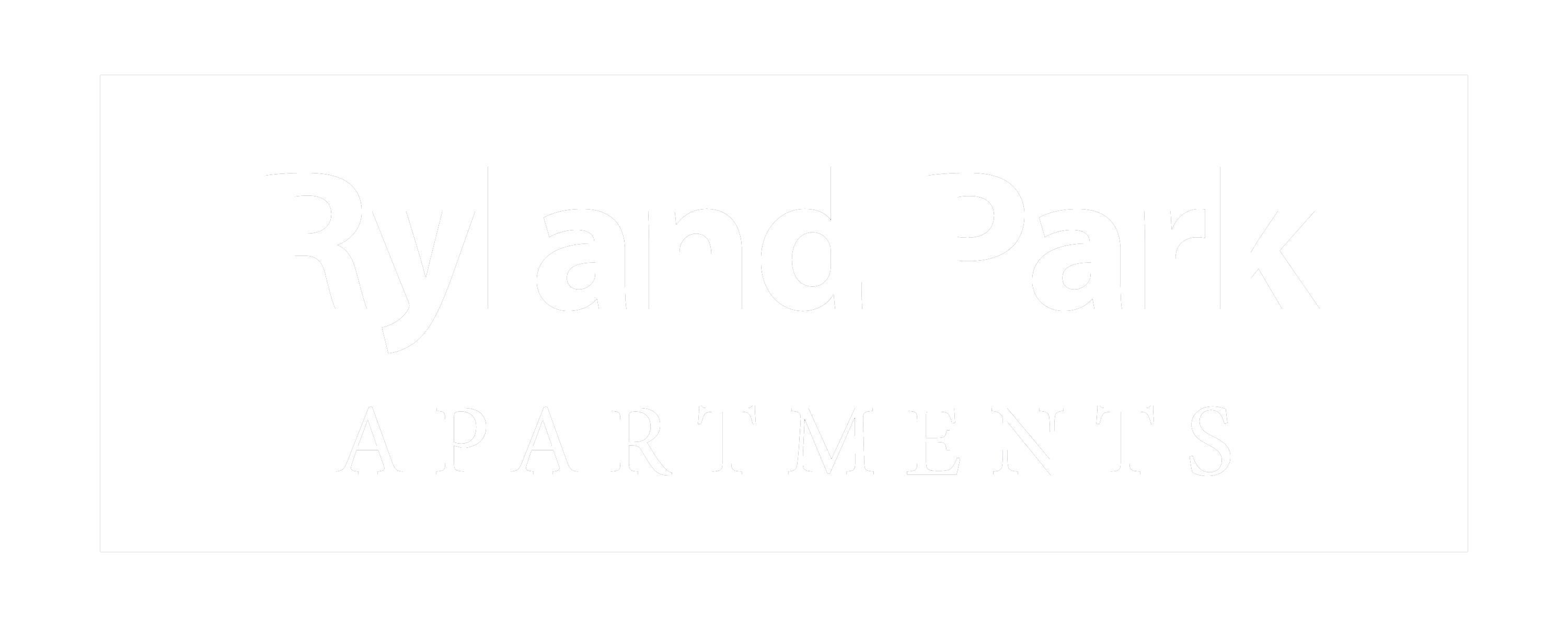 a font with the words ryan and park apartments on it